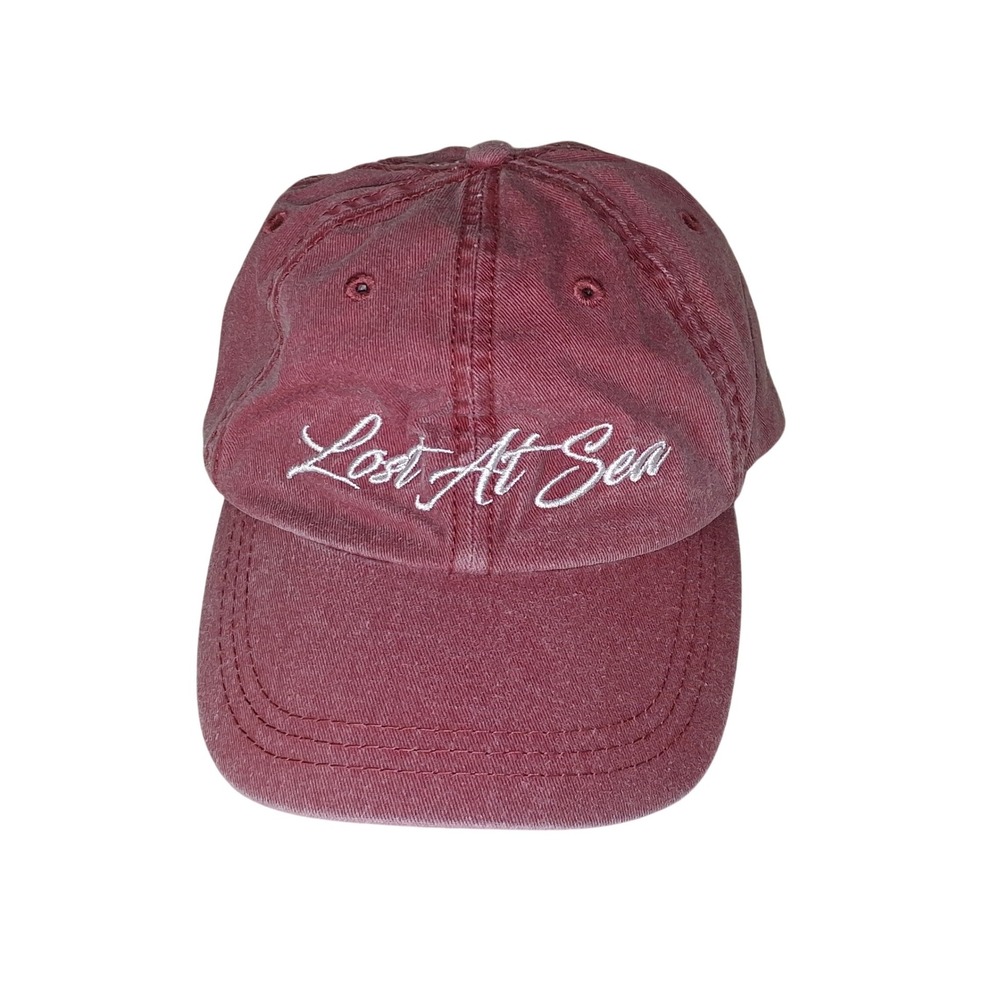 Sportsman Lost At Sea Embroidered Baseball Cap Maroon Washed Cotton Dad Hat - Picture 4 of 4